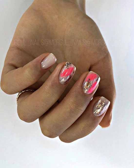 Ongles courts design à la mode