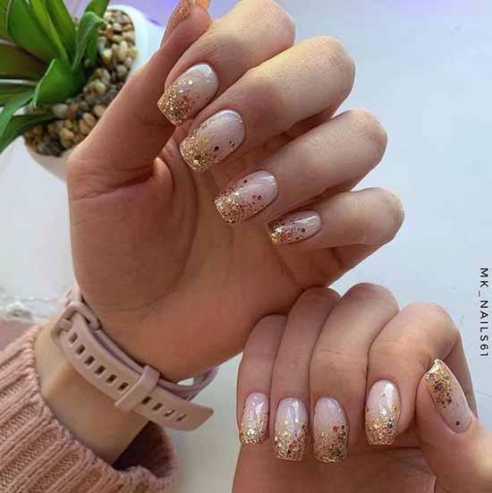 Veste dégradé à sequins dorés