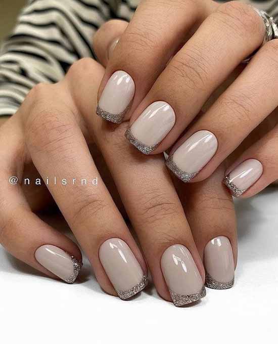 French with sparkles: 100 photos de manucure, les idées les plus récentes