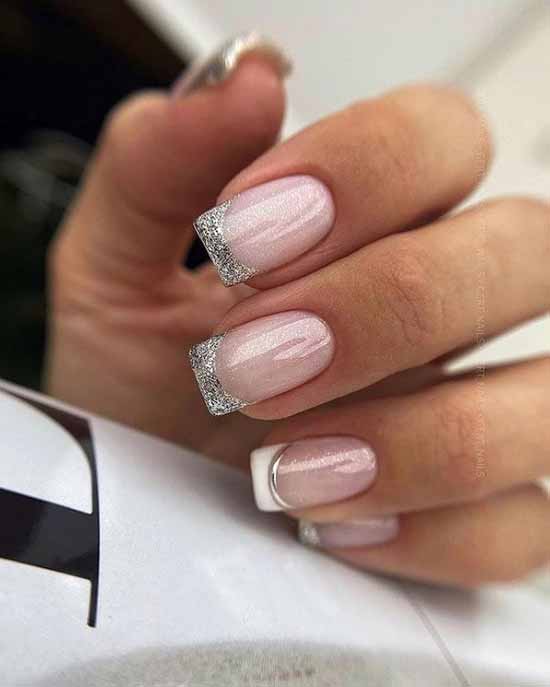 French with sparkles: 100 photos de manucure, les idées les plus récentes