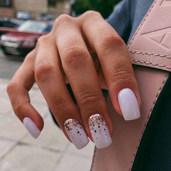 French with sparkles: 100 photos de manucure, les idées les plus récentes