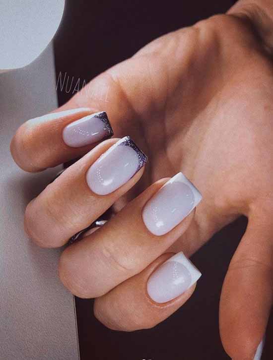 French with sparkles: 100 photos de manucure, les idées les plus récentes