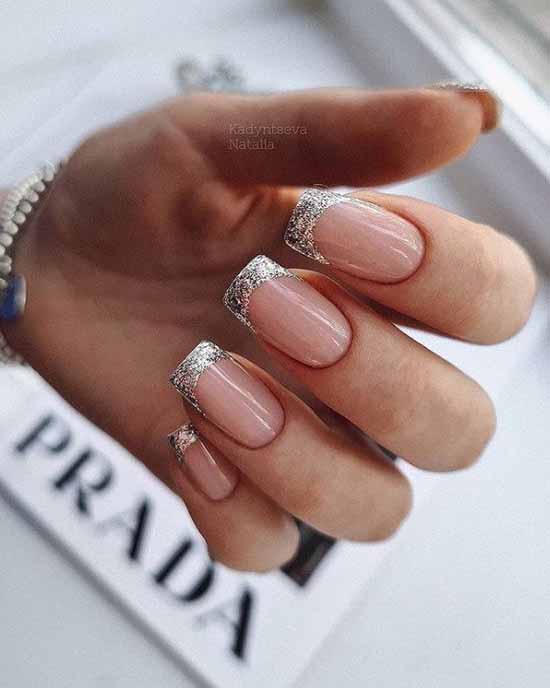 French with sparkles: 100 photos de manucure, les idées les plus récentes