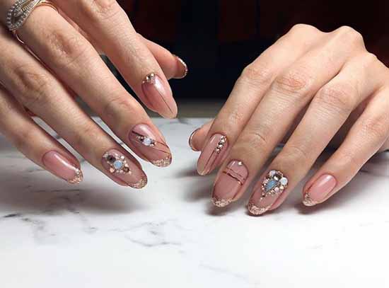 French with sparkles: 100 photos de manucure, les idées les plus récentes