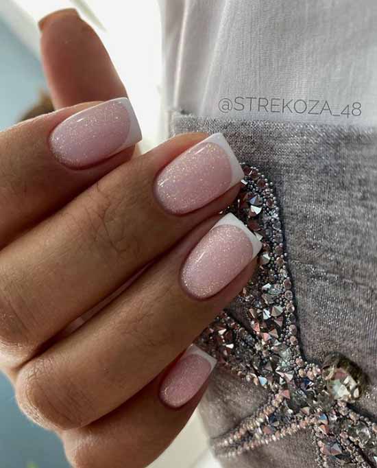 French with sparkles: 100 photos de manucure, les idées les plus récentes