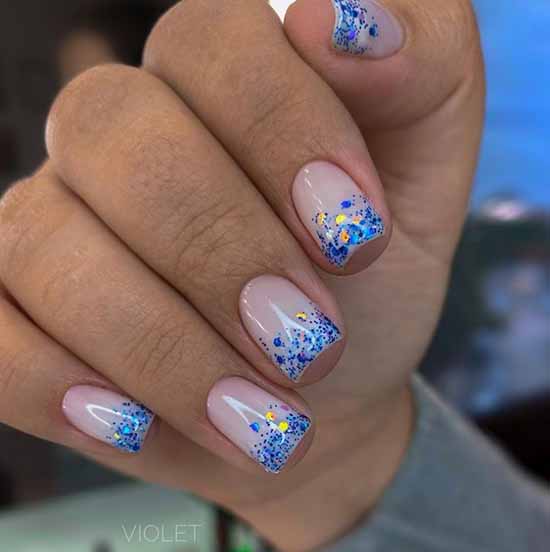 Veste bleue à sequins