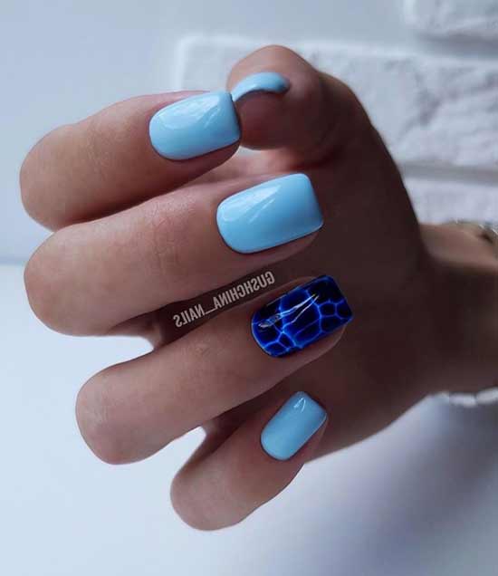 Conception d'ongles courts sur un seul ongle