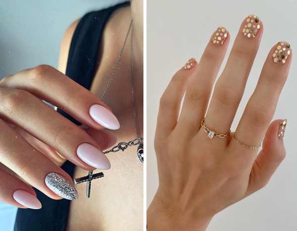 Conception d'ongles scintillants