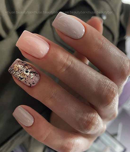 Manucure avec un design sur un ongle: nouveaux articles sur la photo