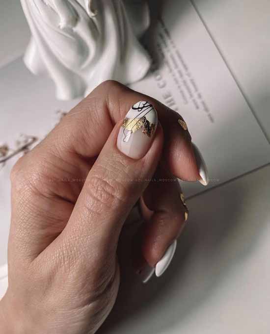 Conception d'ongles en feuille