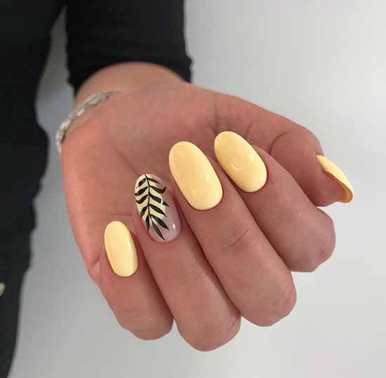 Manucure avec un design sur un ongle: nouveaux articles sur la photo