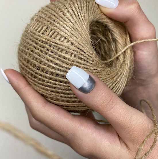 Manucure avec un design sur un ongle: nouveaux articles sur la photo