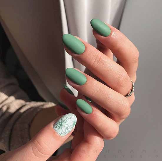 Manucure avec un design sur un ongle: nouveaux articles sur la photo