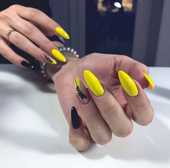 Manucure avec un design sur un ongle: nouveaux articles sur la photo