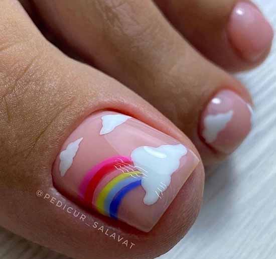 Pédicure 2026: couleurs, designs, nouveaux articles stylés sur la photo