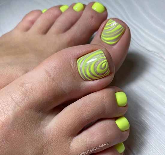 Pédicure au néon