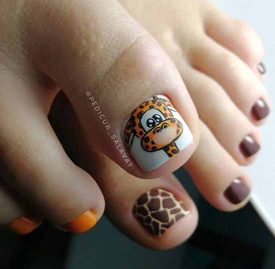 Pédicure 2026: couleurs, designs, nouveaux articles stylés sur la photo