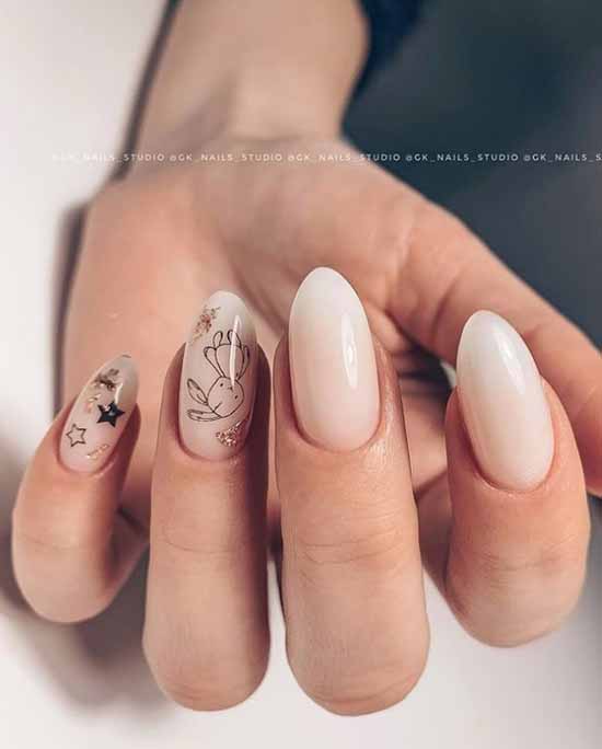 Belle manucure beige hiver