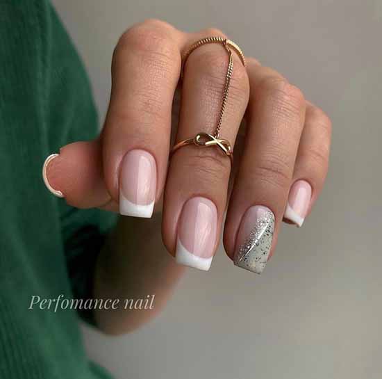 Manucure à paillettes blanches: beau design sur la photo, avis