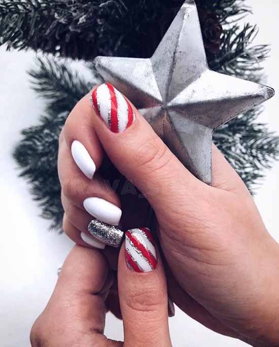 Manucure à paillettes blanches: beau design sur la photo, avis