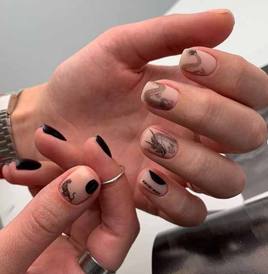 Manucure noire 2026: photo, design original