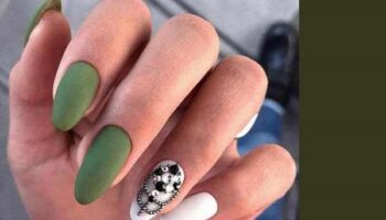 Couleur kaki en manucure