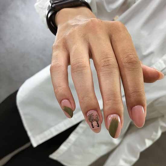 Manucure kaki : le meilleur design, 100 photos, nouveautés