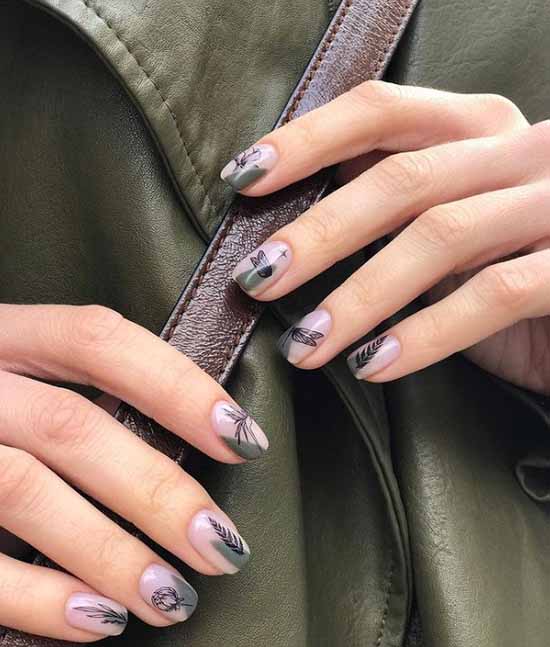 Manucure kaki : le meilleur design, 100 photos, nouveautés