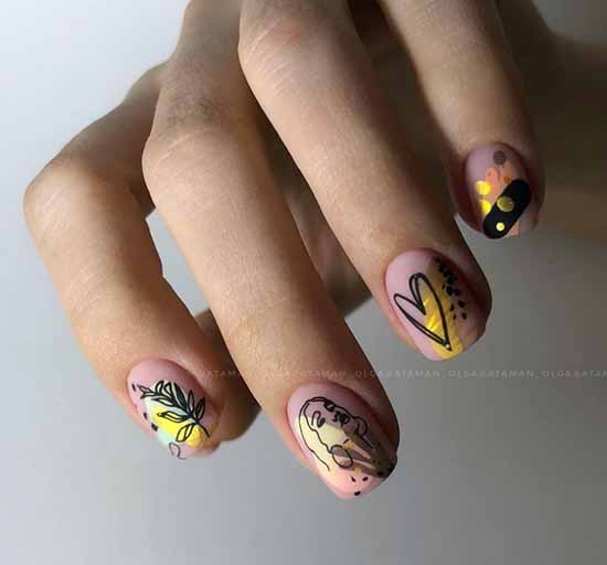 Manucure avec un coeur pour la Saint-Valentin: photo 2026, design