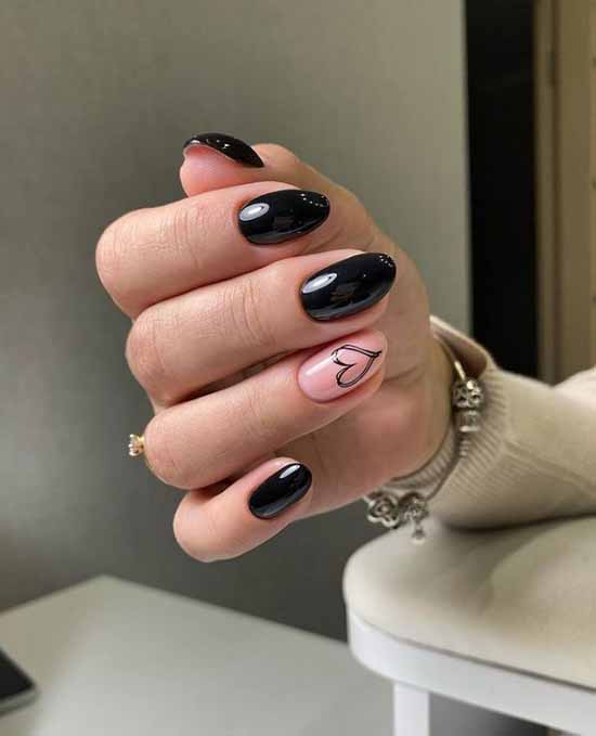 Manucure avec un coeur pour la Saint-Valentin: photo 2026, design