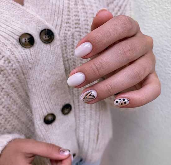 Manucure avec un coeur pour la Saint-Valentin: photo 2026, design