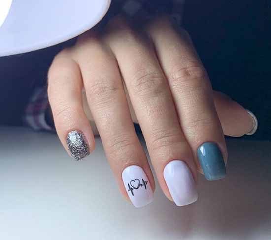 Manucure avec un coeur pour la Saint-Valentin: photo 2026, design