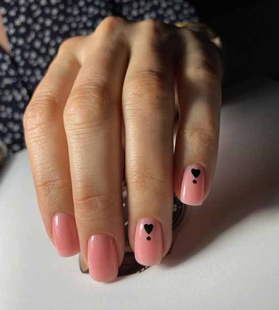 Manucure avec un coeur pour la Saint-Valentin: photo 2026, design