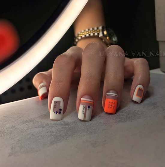 Photo de manucure orange