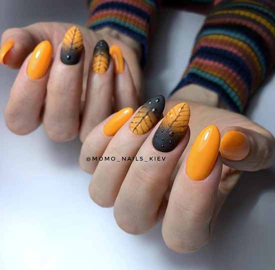 Manucure orange 2026: photo de nouveaux articles avec design