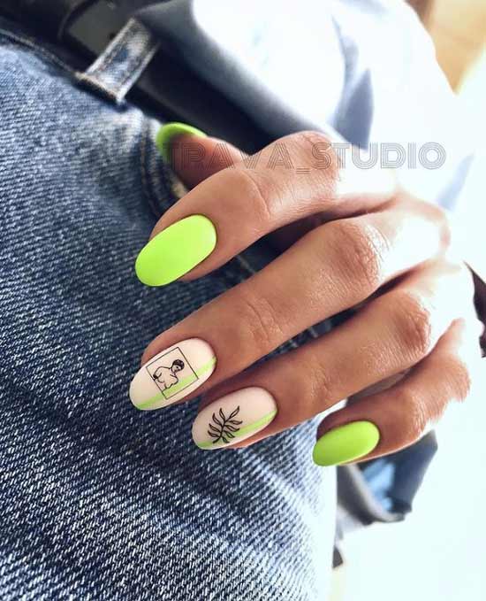 Manucure néon mat
