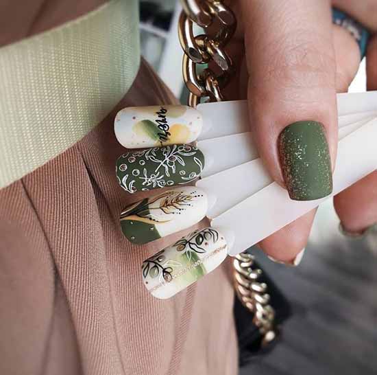 Manucure verte 2026: photo de nouveaux articles avec les meilleurs designs d'ongles
