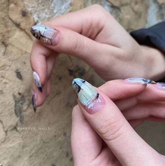 Manucure verte 2026: photo de nouveaux articles avec les meilleurs designs d'ongles