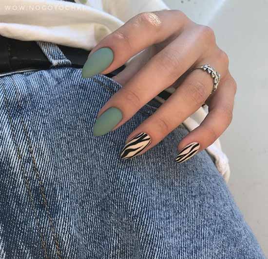 Manucure verte 2026: photo de nouveaux articles avec les meilleurs designs d'ongles