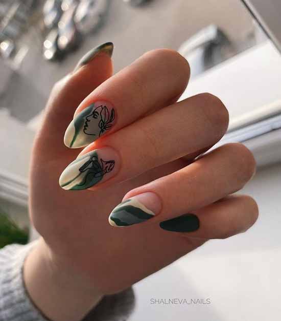 Manucure verte 2026: photo de nouveaux articles avec les meilleurs designs d'ongles