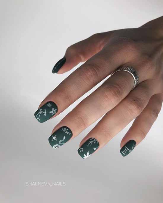 Manucure verte 2026: photo de nouveaux articles avec les meilleurs designs d'ongles