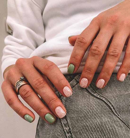 Manucure verte 2026: photo de nouveaux articles avec les meilleurs designs d'ongles