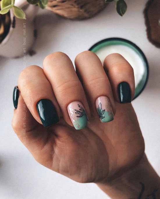 Manucure verte 2026: photo de nouveaux articles avec les meilleurs designs d'ongles
