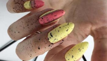 Belle photo de manucure jaune