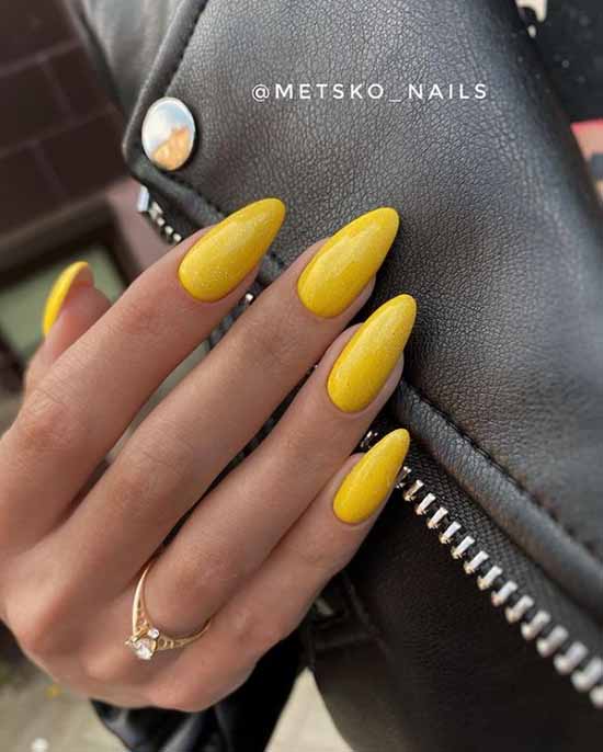 Manucure jaune 2026: photo avec le design le plus en vogue