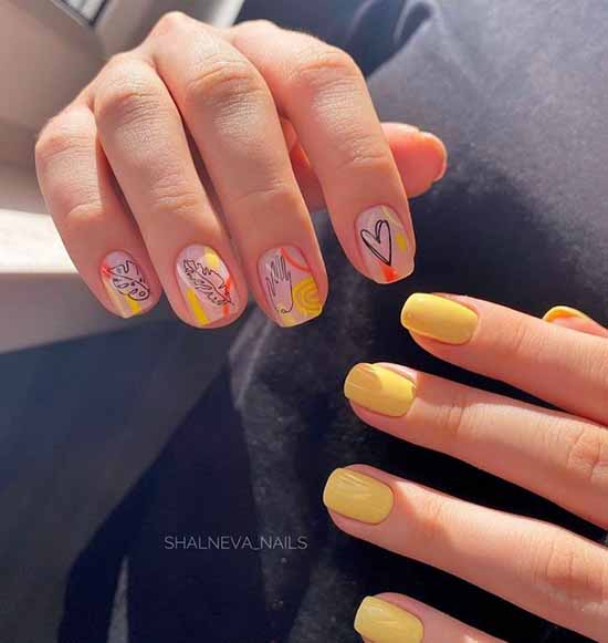 Manucure jaune 2026: photo avec le design le plus en vogue