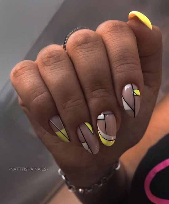 Manucure jaune 2026: photo avec le design le plus en vogue