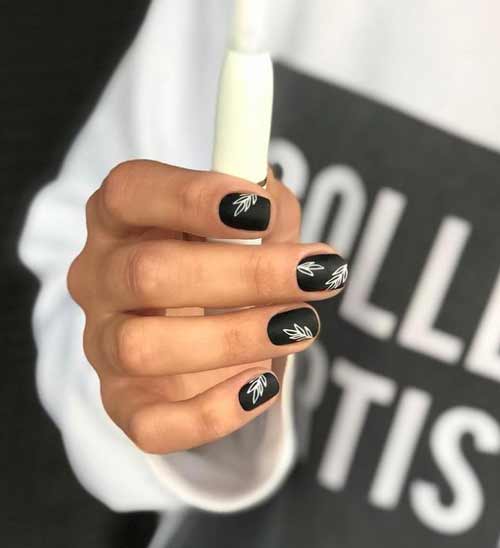 Nail art court noir et blanc