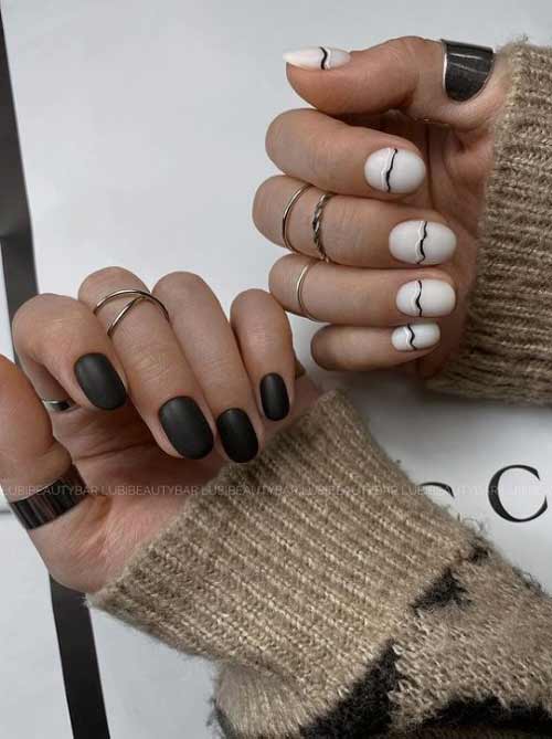 Conception de différentes mains en noir et blanc