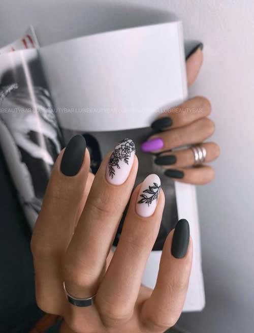 Conception d'ongles de différentes mains